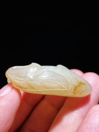 博物馆|清中期 和田玉籽料 白玉 荔枝坠 荔枝纹 挂件