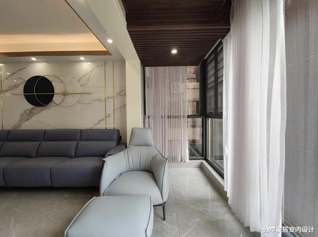 110平现代简约风格,设计悬空电视墙,儿童房布置两张床很实用