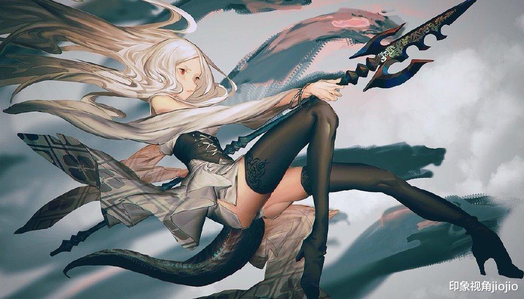 二次元|酷酷的幻想少女角色插画，设计感很强，人物的动态角度考究