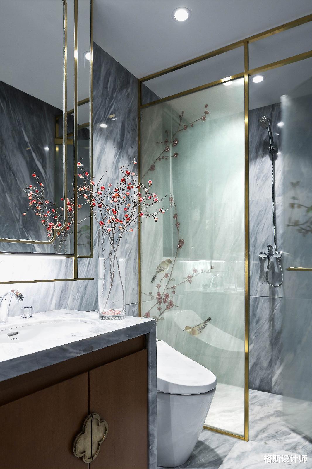 146㎡4居室新中式风格的家，全屋雅致复古，客厅背景好大气