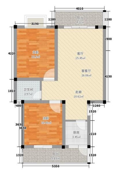 100平日式风二居室,暖黄的色调营造了整个房子的温馨感