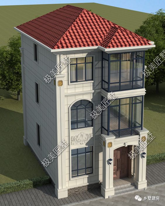 小面宽大进深的宅基地，如何才能建好房，看看这款设计如何