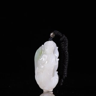 |回流【和田玉带翠 观音挂件】