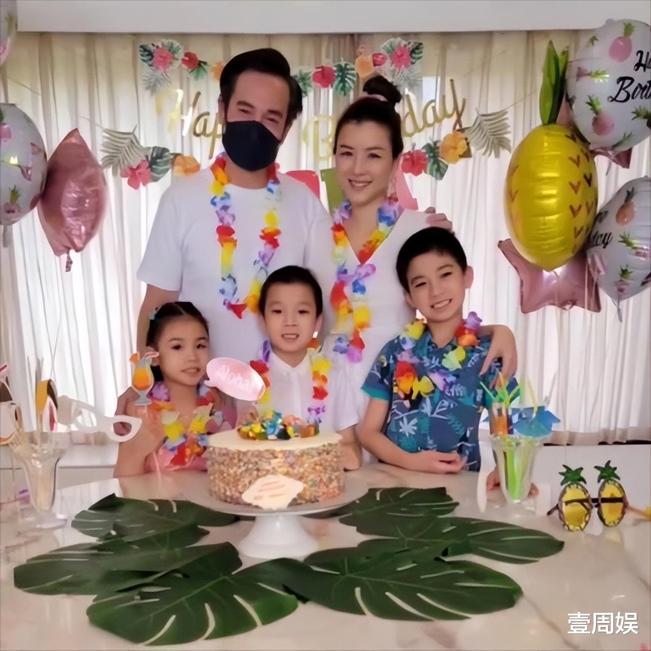 陈茵媺|视帝陈豪生日秀恩爱，抱着陈茵媺不撒手，三个子女贴心送礼物！