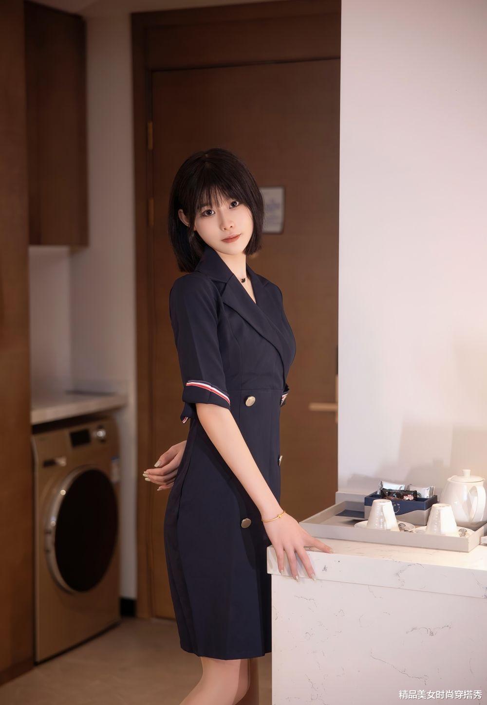 西装|早上起床晚了，试试这款西装裙，出门前轻松一穿，利落又不失知性