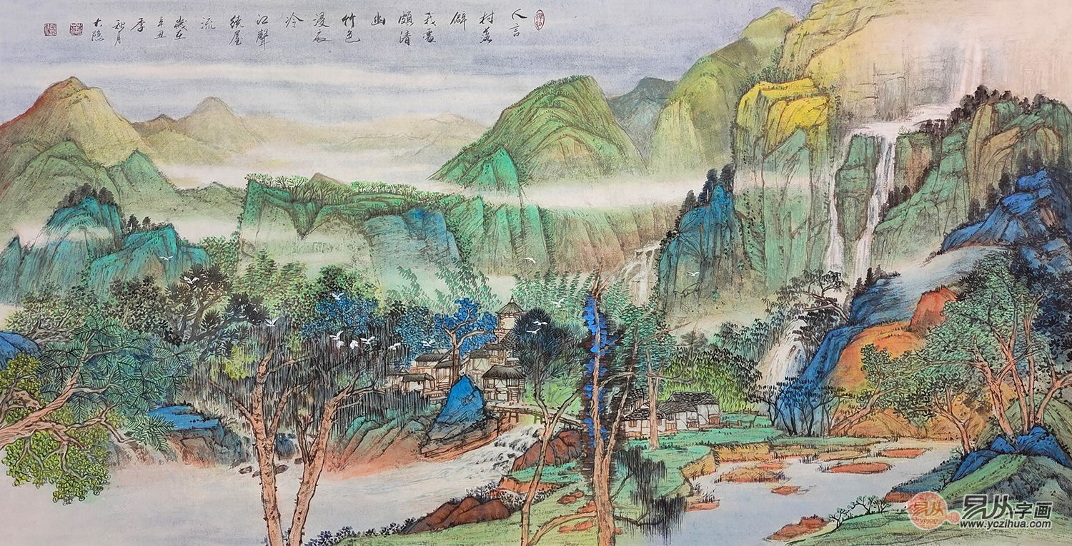 办公室|办公室装饰 吉祥山水佳作 挂在办公室改善风水