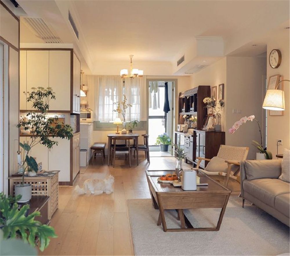 90后夫妻买下110㎡的家,倾尽所有装修成温暖原木风,太好看了吧