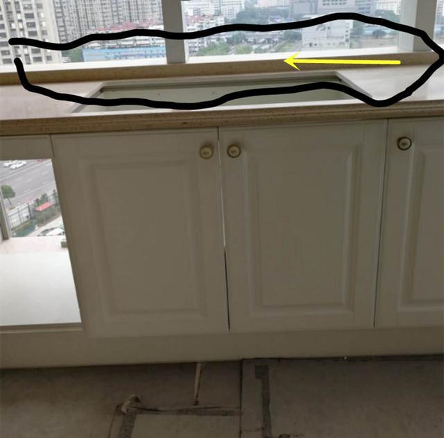 必须给师傅多加200,高橱柜低窗台,垫高后1招解决,邻居看红了眼