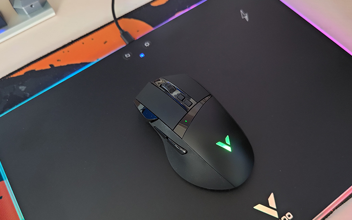 联想Yoga|感受无线充电外设新体验:雷柏VT350Q双模鼠标+V10RGB鼠标垫套装