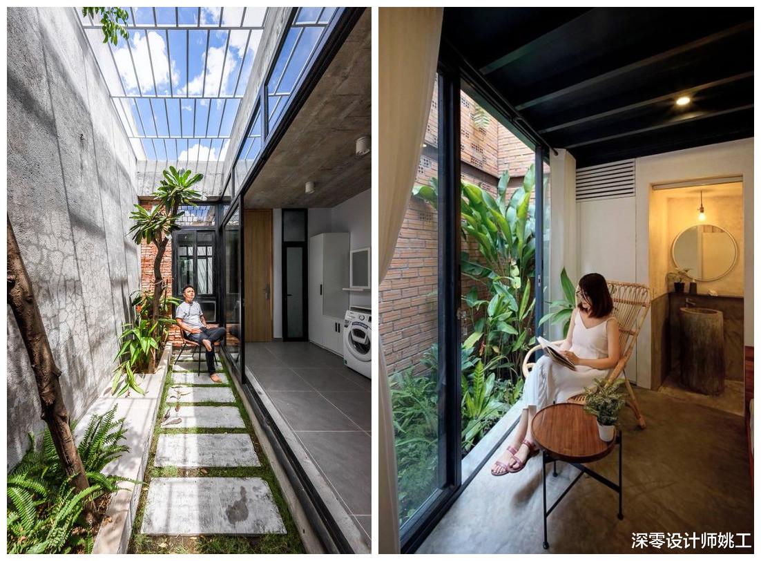 家有天井真好,明明面积不大看着也相当敞亮,一点也不比院子差