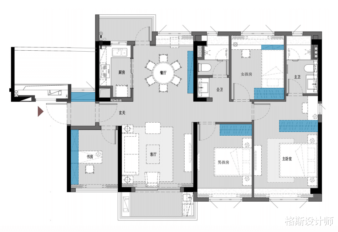126㎡轻奢风格的家，因搭配精致而走红，这效果，实在令人羡慕