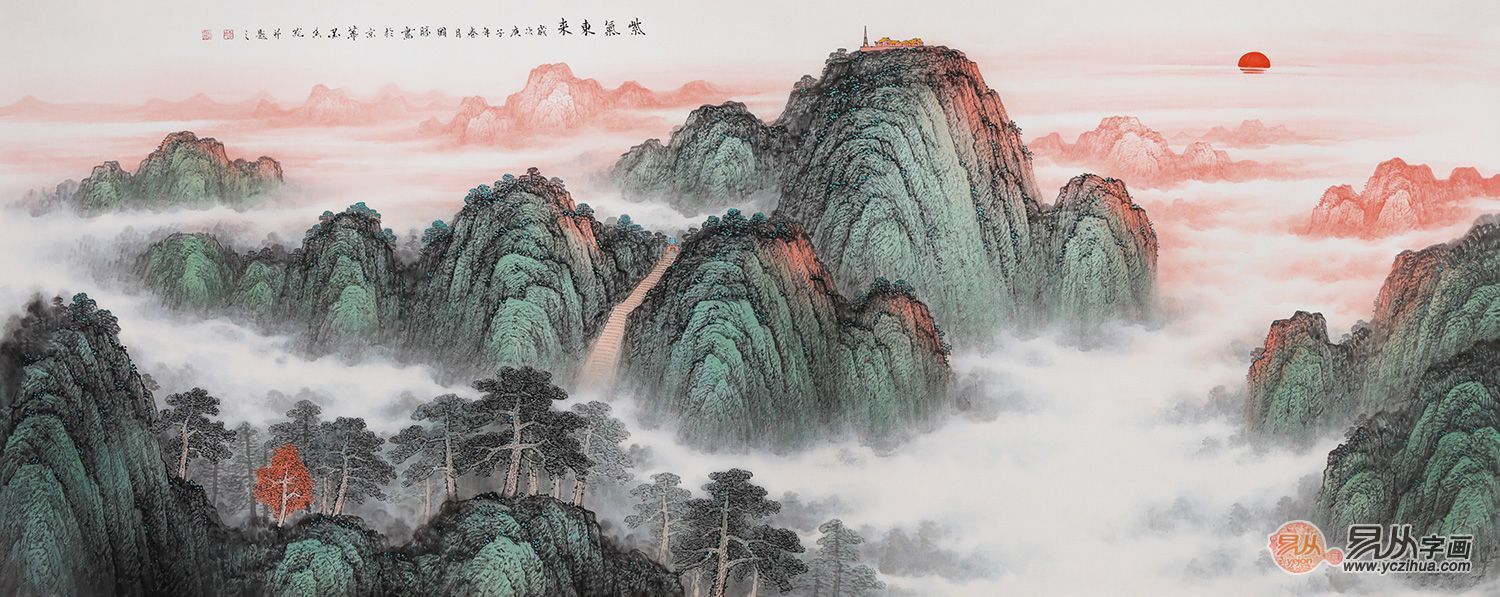 招聘|办公室挂什么画好?李国胜山水作品 清雅脱俗