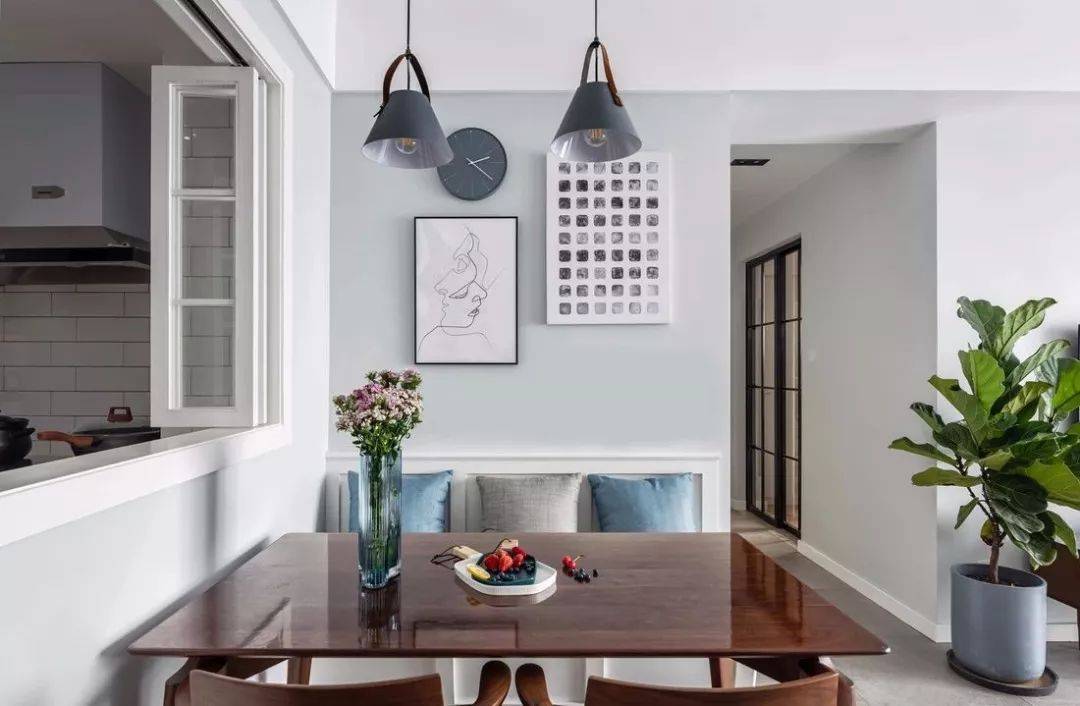 89㎡刚需小三房,以北欧风主题,餐厨设计值得大家学习