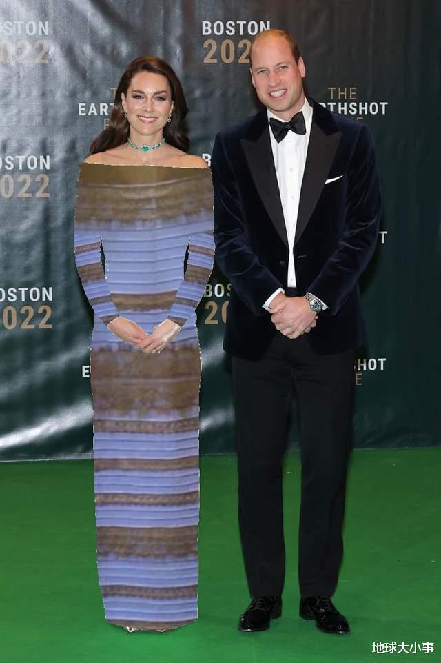 凯特王妃|凯特王妃失算！高贵礼服颜色太像「绿幕」，网友恶搞哏图满天飞