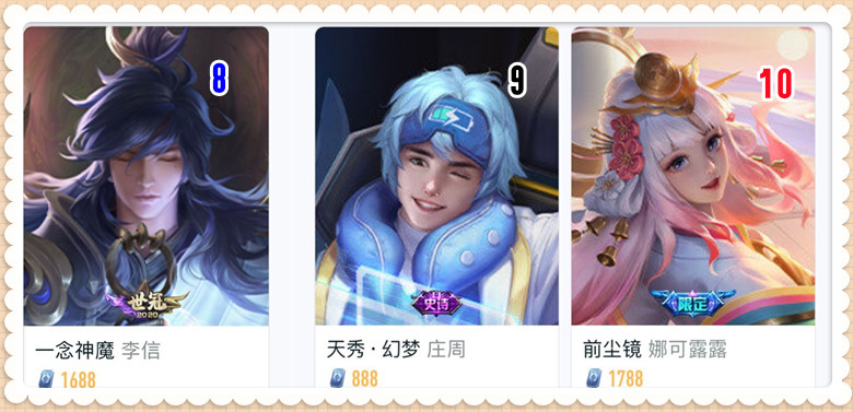 神魔 皮肤销量排行10.6：滕王阁序销量出炉，销量惨淡的他，只少2个字