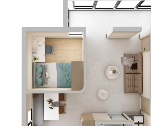 又是一个典型的两室改三室的案例,希望可以帮到你!