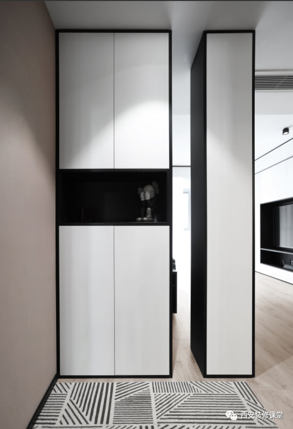 115㎡两室刚需，黑白配冷色质感家