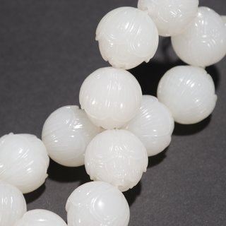 翡翠|和田玉籽料莲花手串