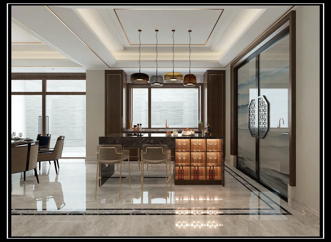 【鲁班装饰】云玺大宅600㎡联排别墅简约现代风格,足慰风尘