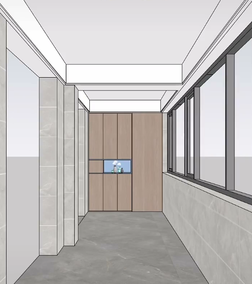 阳台遇到梁,你还在贴瓷砖吗?给你不一样的设计!