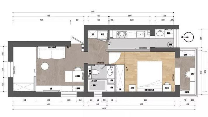 62㎡三居室混搭风，精致不拥挤，这个设计真的太赞了！