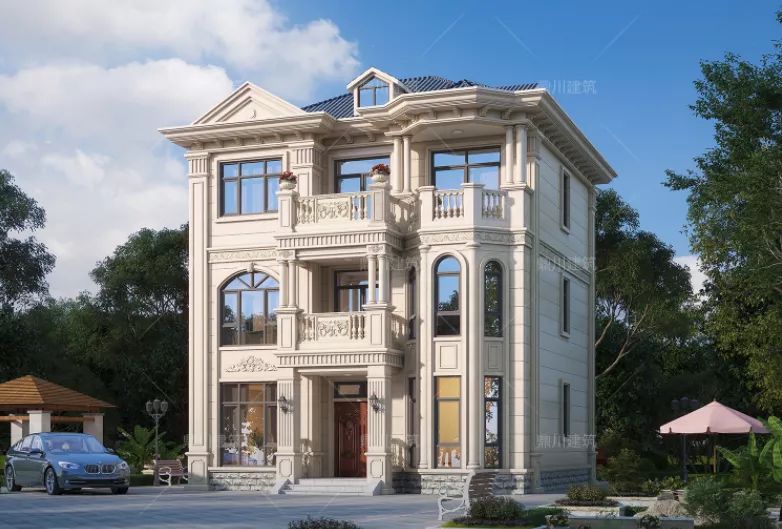 10×10米三层农村别墅,6室3厅大露台,这款图纸农村正流行