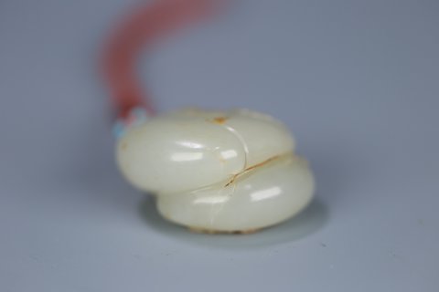 翡翠|和田玉籽料福寿雕件