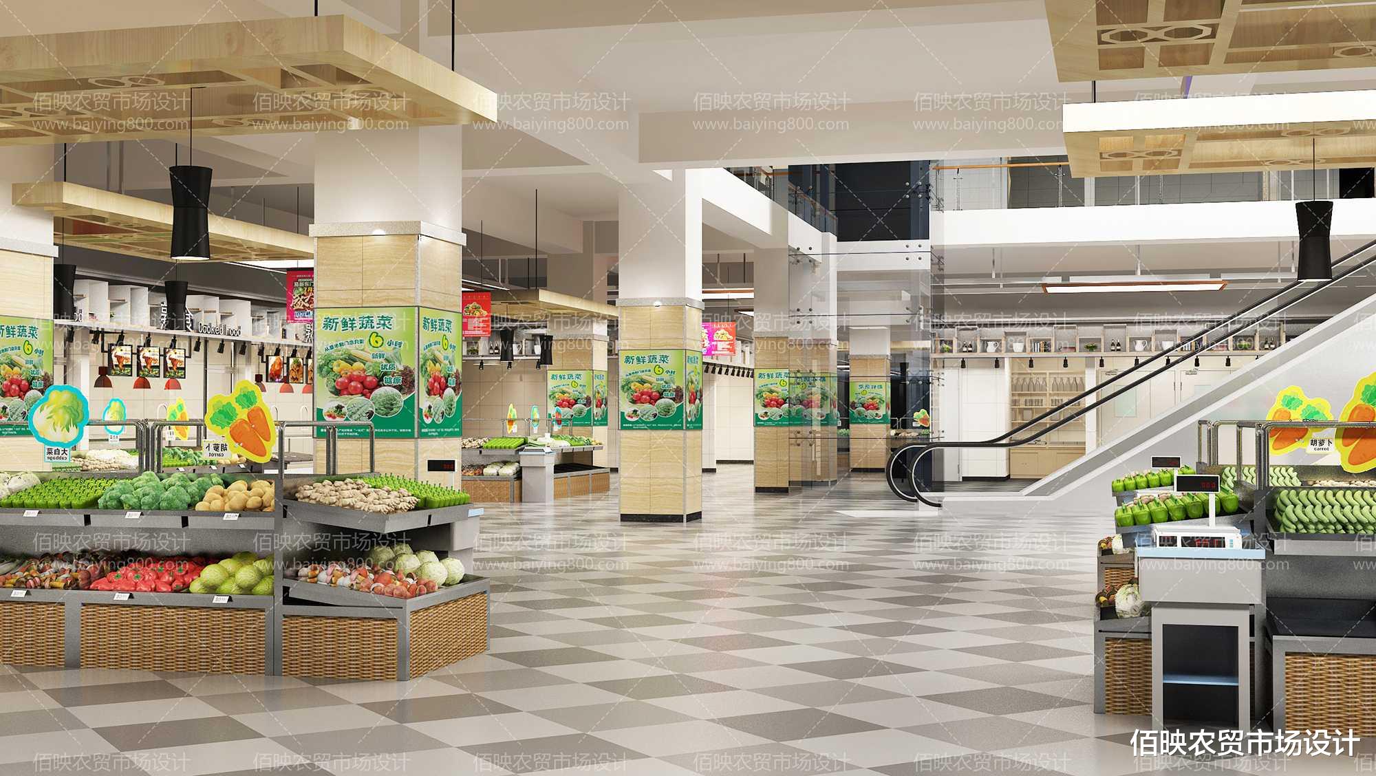 杭州佰映设计|菜市场设计改造的基础设施设计