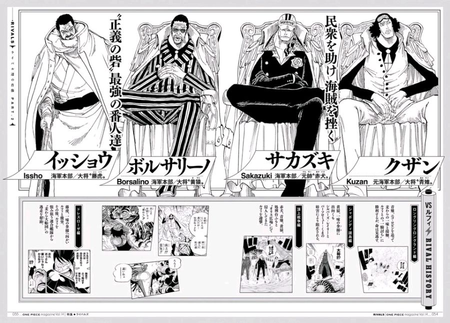 赤犬|海贼王官方资料:海军大将的4种正义之道,赤犬极端,青雉懒散