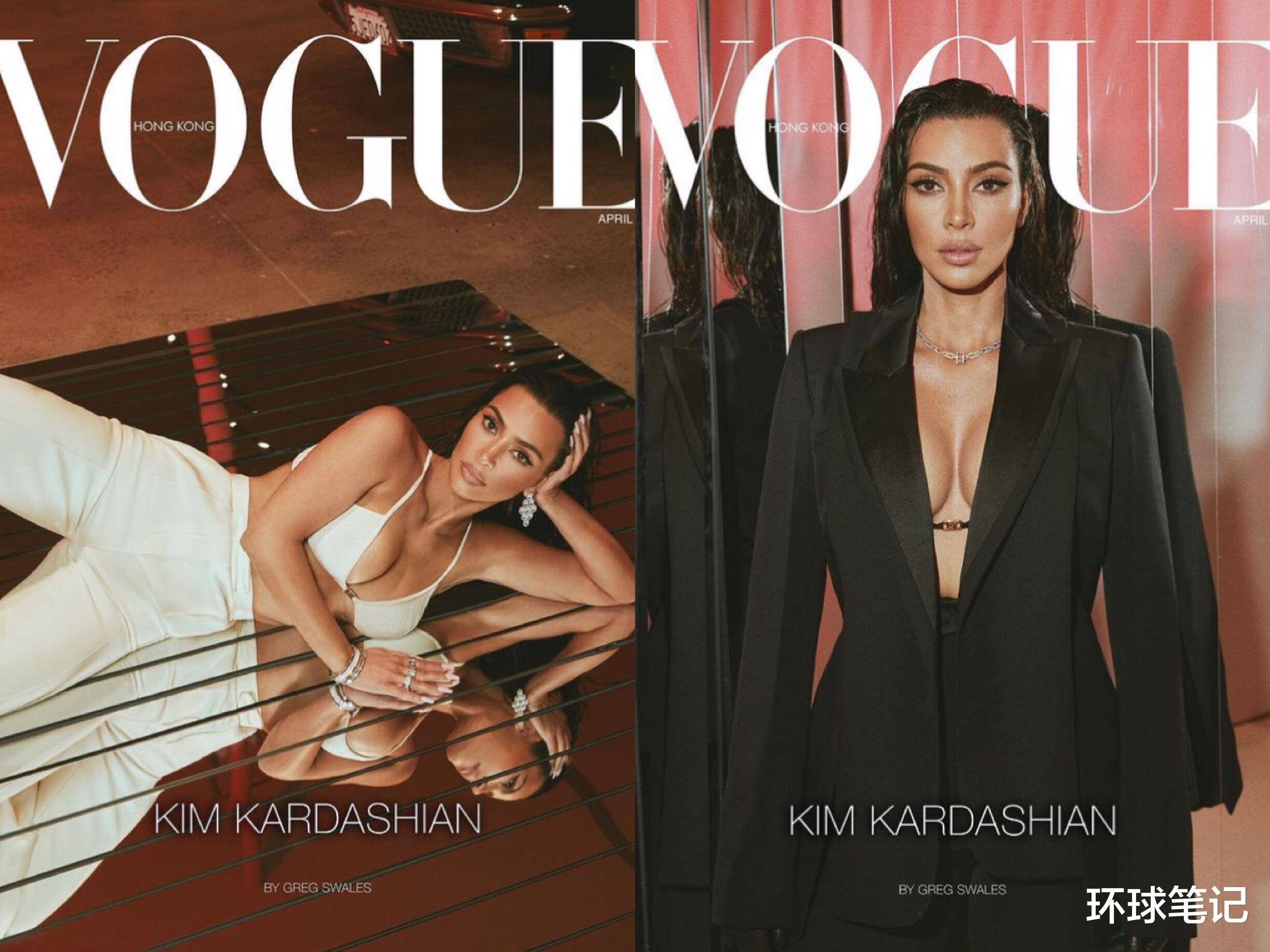 金·卡戴珊|41岁卡戴珊登香港Vogue，马甲线太清晰，港风装气韵独特