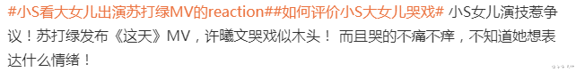 小S|小S看大女儿MV哭,被指浮夸刻意自我感动,许曦文被嘲演技差还丑