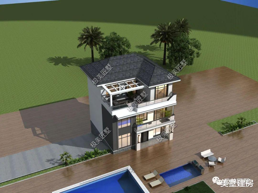 高颜值好房,这款带地下室的现代风,享受惬意的田园生活