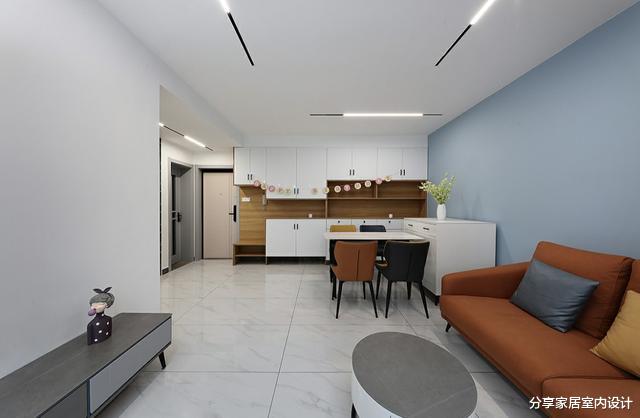 花15W装修65平新房,效果很漂亮,无主灯的设计显得很时尚