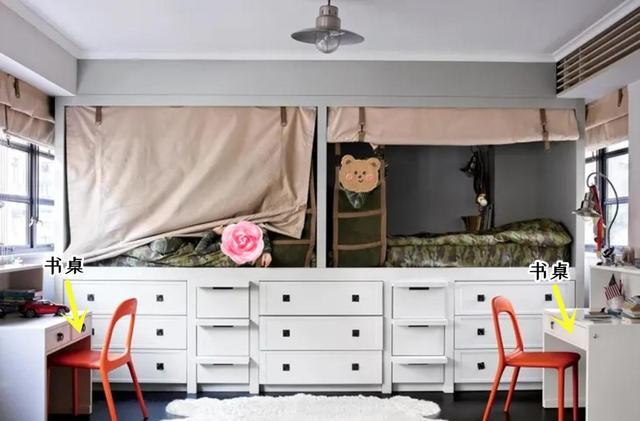 家有俩娃,与其挤一张床,不如做2张榻榻米,双双抬高好处真不少
