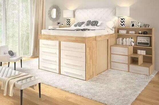 卧室小只能定制床铺?那你想错了,做成阁楼床好看收纳多,还宽敞