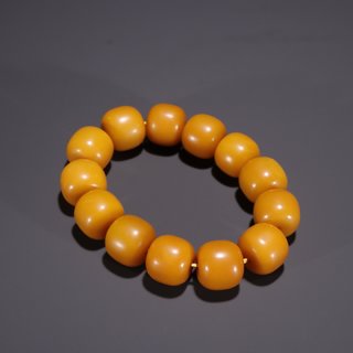 |旧藏·和田黄玉筒珠手串