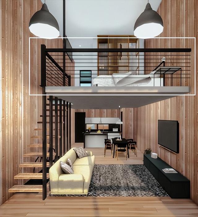 二层做挑空床,聪明人都会加个防护墙!颜值高不说,还有安全感