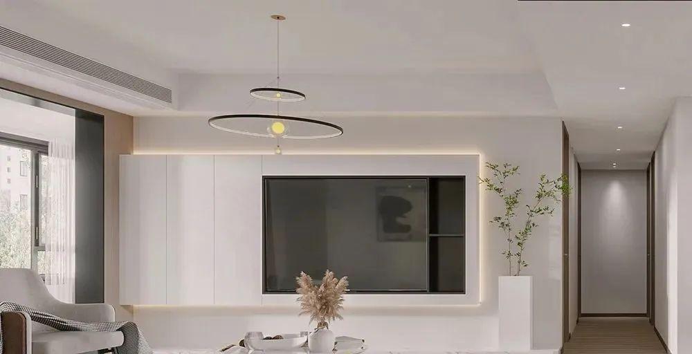 电视墙造型做得好,客厅颜值蹭蹭涨,推荐4种款式,个个简洁大气