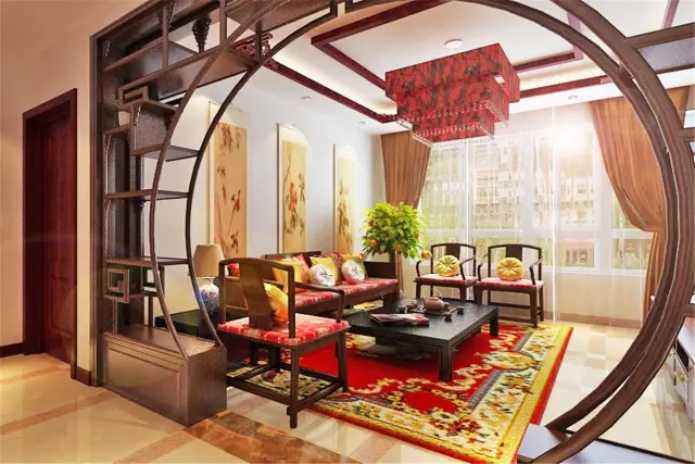 94平新中式三居室房,更加?的?美观大气