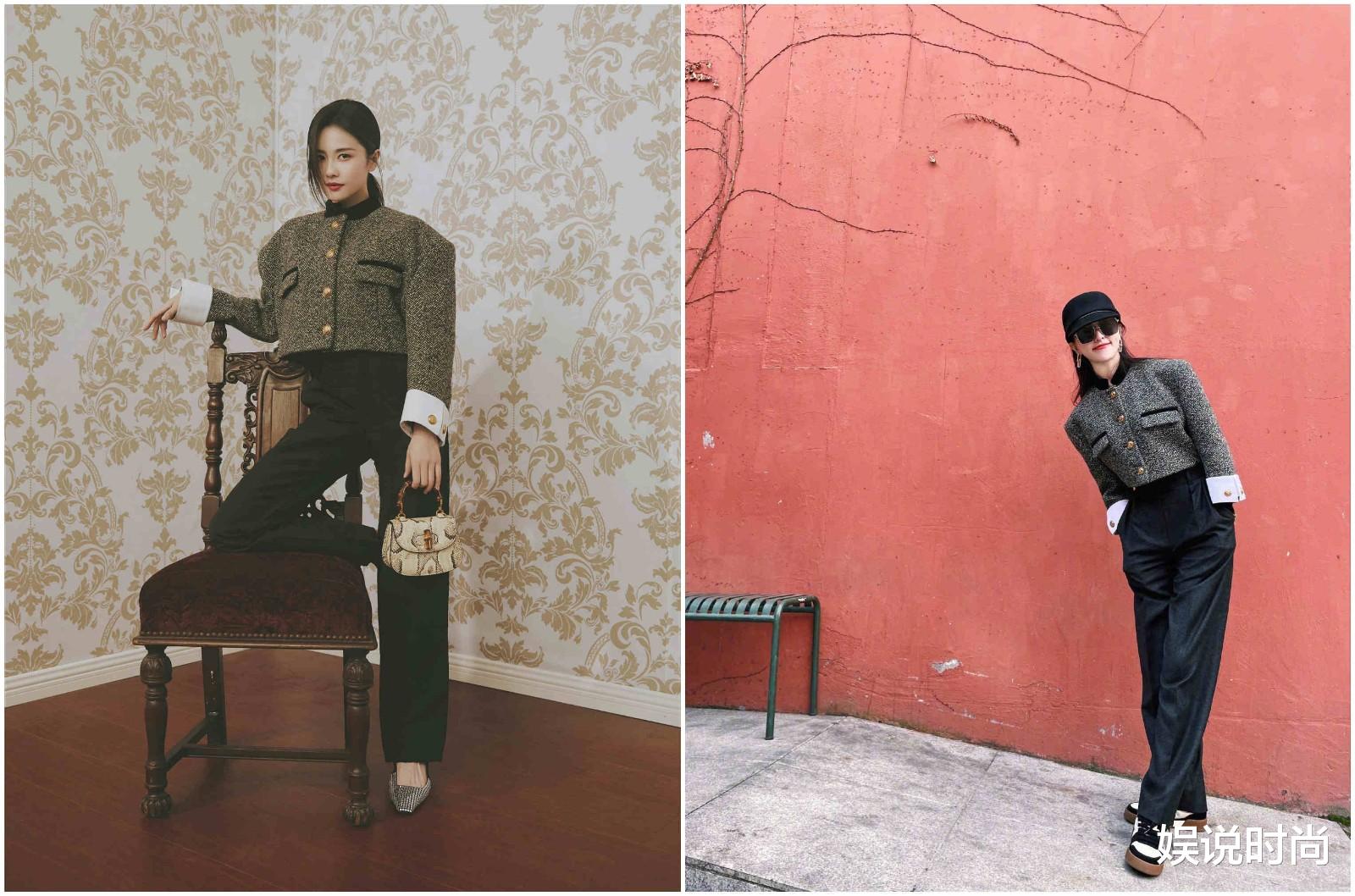 唐嫣|唐嫣和白鹿撞衫！一个少女感十足，一个甜美精致，结果你想不到