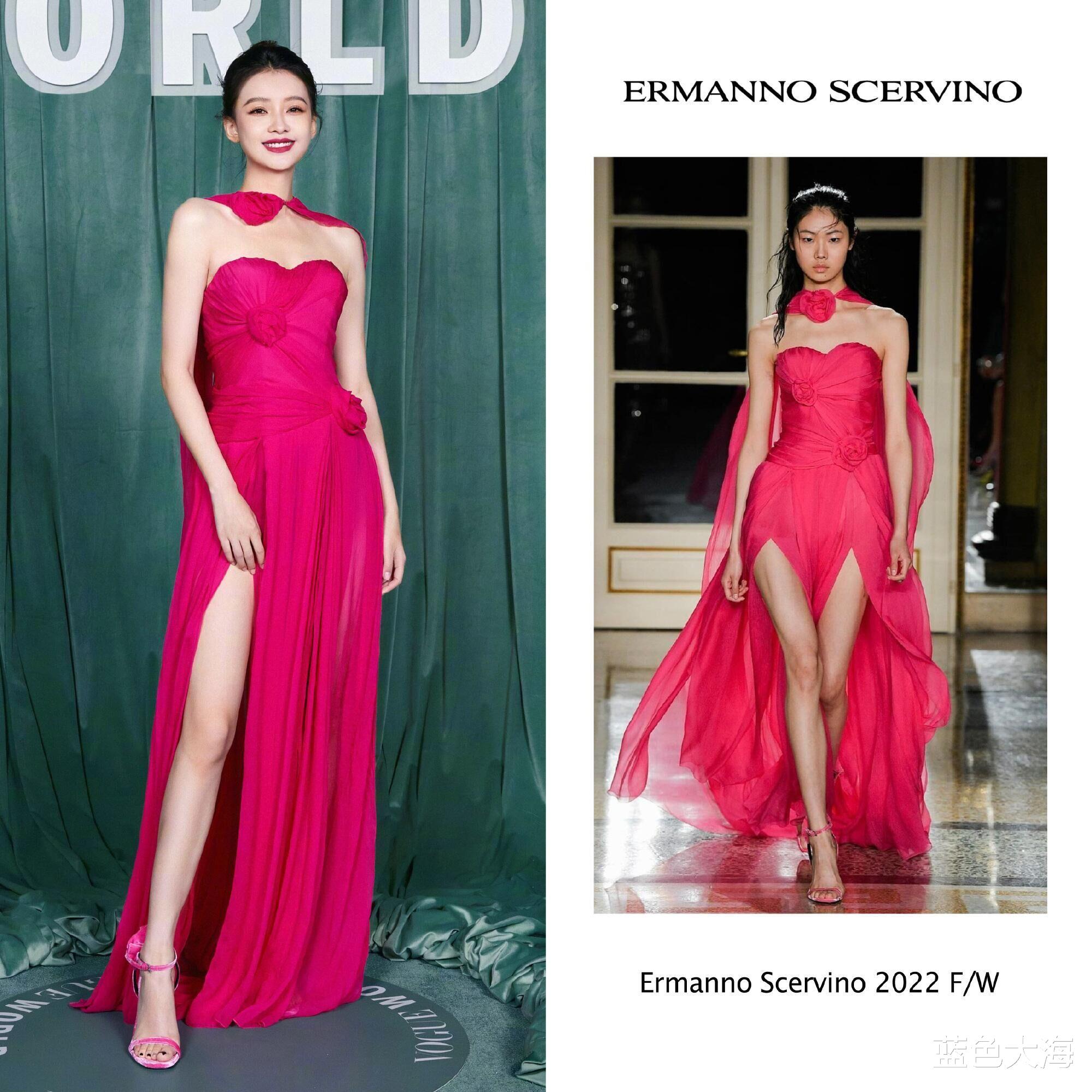 火龙果|孙怡真挺“敢”穿的，这么显黑的“火龙果裙”，她穿上就很显高级