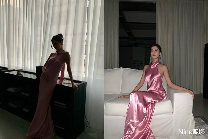 吴千语|林峰前任酒店拍大片,多人伺候显阵仗,穿挂脖裙曼妙身材不愧是豪门的菜