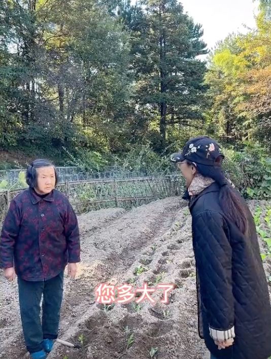 吴琼|60岁吴琼回老家干农活！蹲菜地里用手扒泥土，和老人热聊打扮低调