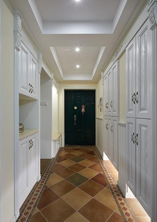 165㎡美式大四居完工,砌个酒柜当电视墙,好看又上档次!