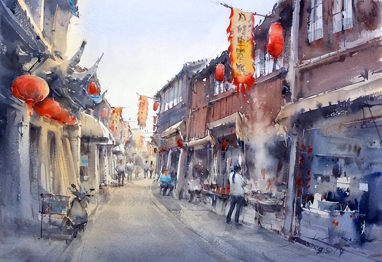北京市|小城故事（小镇水彩画）︱泰国水彩画家Direk Kingnok