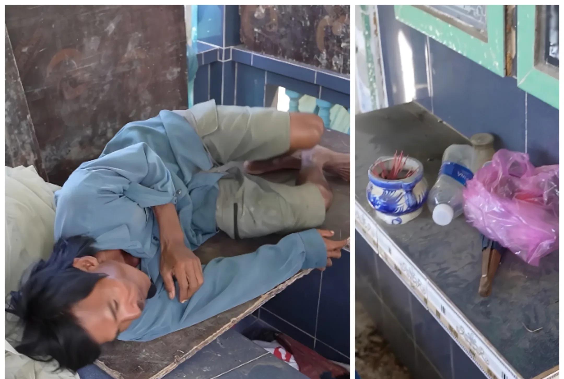 越南奇闻:男子每天睡在别人家的坟墓上,整整睡了20多年