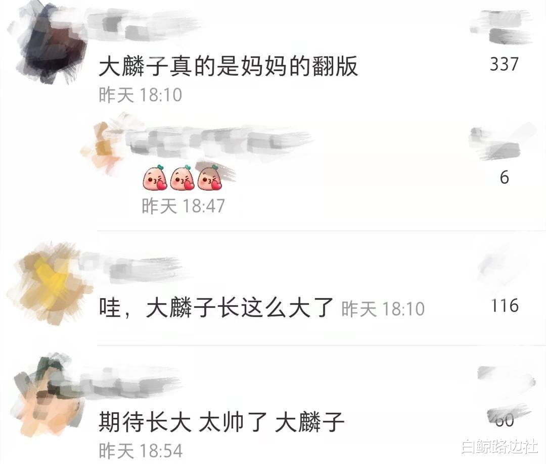 邓莎|邓莎8岁儿子烫头！大麟子五官长开酷似妈妈，五官清秀被赞像吴磊