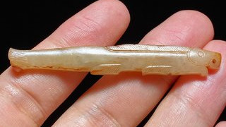 和田玉籽料|西周 和田玉籽料 玉鱼 挂件 把件