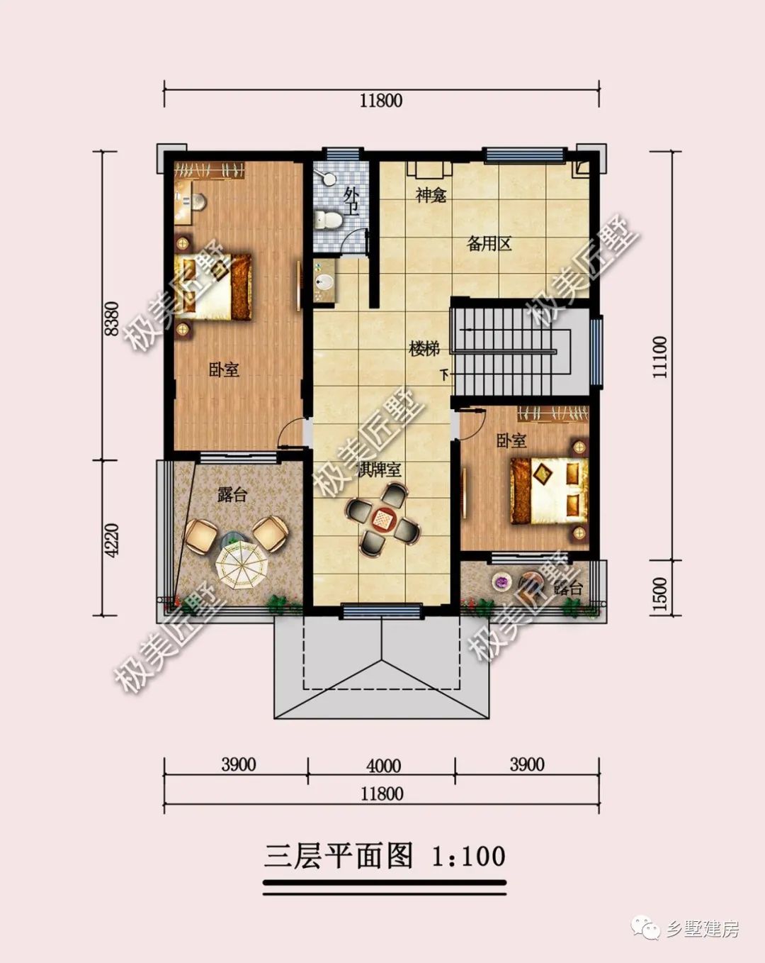 喜欢新中式别墅,不如这样建,有偏房设计,稳重大气接地气