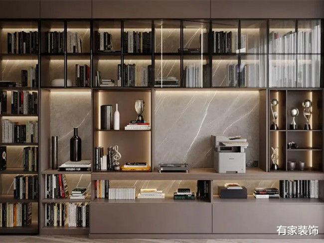 郑州装修设计,书柜不做通顶如何设计?